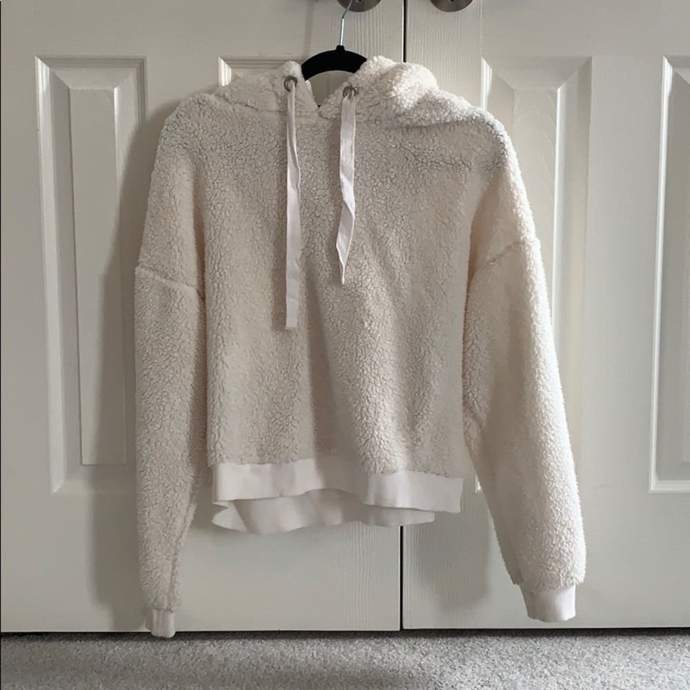 A fluffy pull-over sweatshirt from forever 21